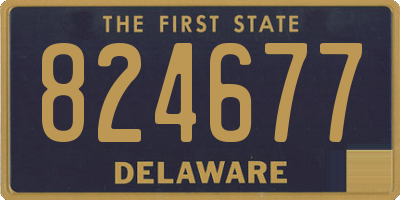 DE license plate 824677