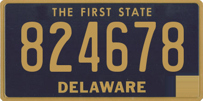DE license plate 824678