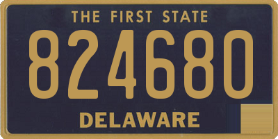 DE license plate 824680