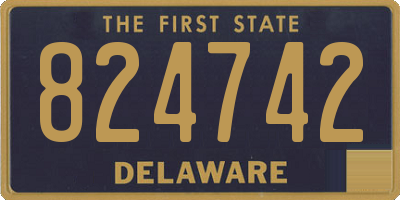 DE license plate 824742