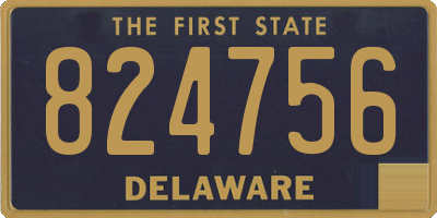 DE license plate 824756
