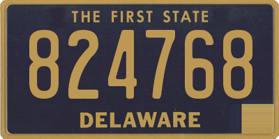 DE license plate 824768