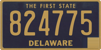 DE license plate 824775