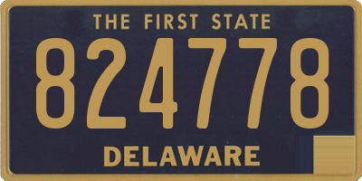 DE license plate 824778