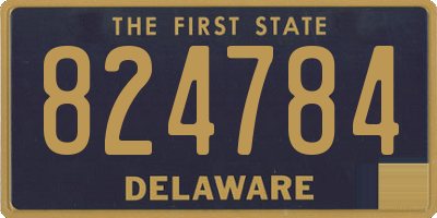 DE license plate 824784