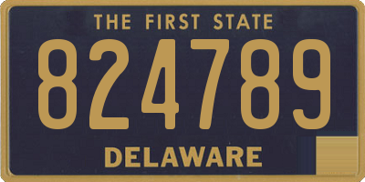 DE license plate 824789