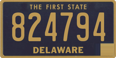 DE license plate 824794