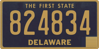 DE license plate 824834