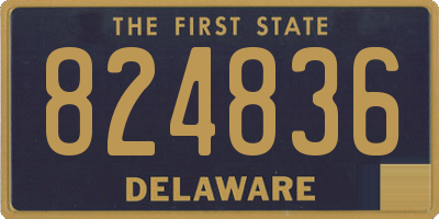 DE license plate 824836