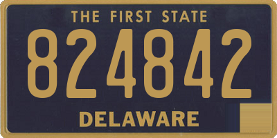 DE license plate 824842