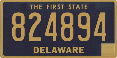 DE license plate 824894