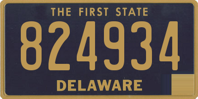 DE license plate 824934