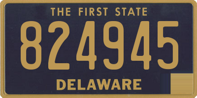DE license plate 824945
