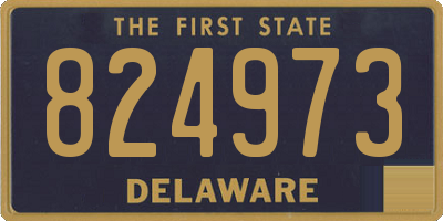 DE license plate 824973