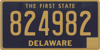 DE license plate 824982