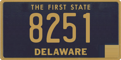 DE license plate 8251