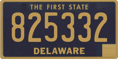 DE license plate 825332