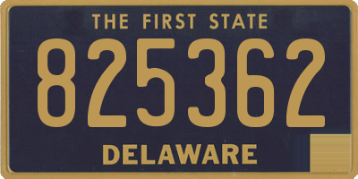 DE license plate 825362