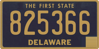 DE license plate 825366