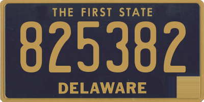 DE license plate 825382
