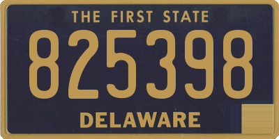 DE license plate 825398