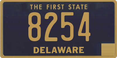 DE license plate 8254