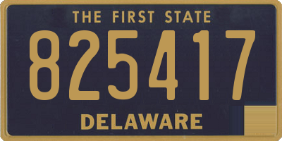 DE license plate 825417