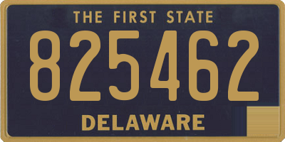 DE license plate 825462