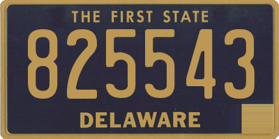 DE license plate 825543