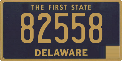 DE license plate 82558