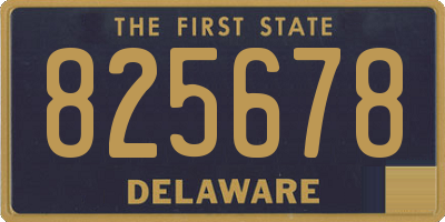 DE license plate 825678