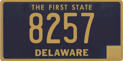 DE license plate 8257