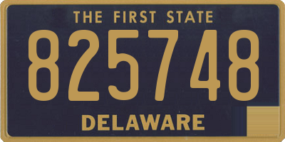 DE license plate 825748