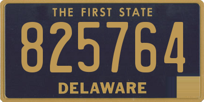 DE license plate 825764