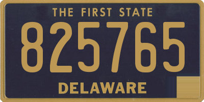 DE license plate 825765