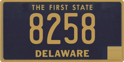 DE license plate 8258