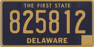 DE license plate 825812