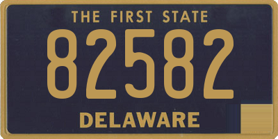 DE license plate 82582