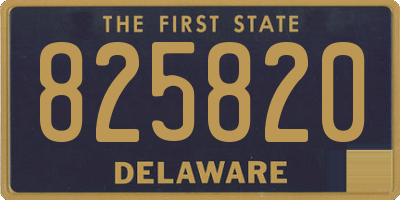 DE license plate 825820