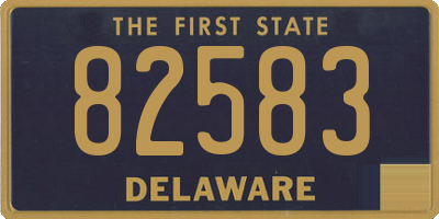 DE license plate 82583