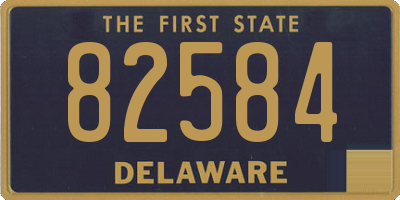 DE license plate 82584