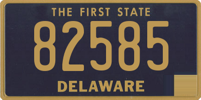 DE license plate 82585