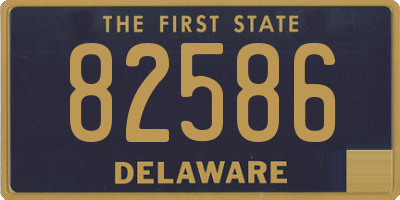 DE license plate 82586