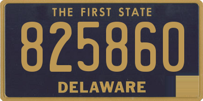 DE license plate 825860