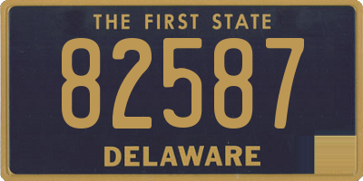 DE license plate 82587
