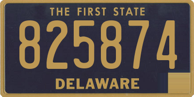 DE license plate 825874
