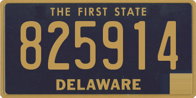 DE license plate 825914