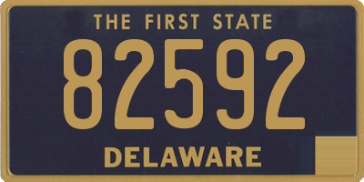DE license plate 82592