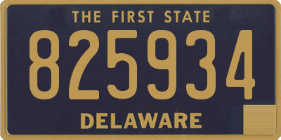 DE license plate 825934