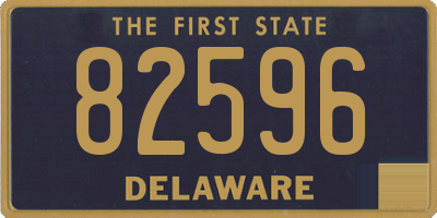 DE license plate 82596